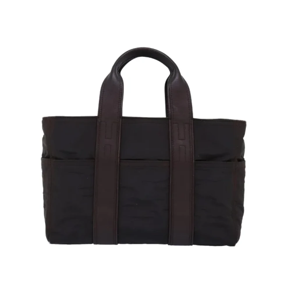Hermès Vintage Pre-owned Nylon handbags Brown Dames