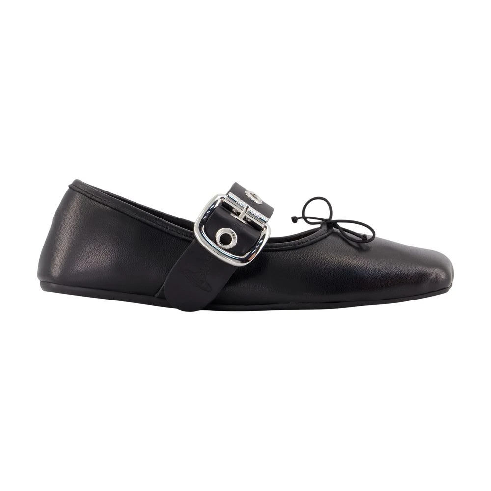 Vivienne Westwood Black Ballerina Shoes, Female, 6 Uk, Alice Ballerina