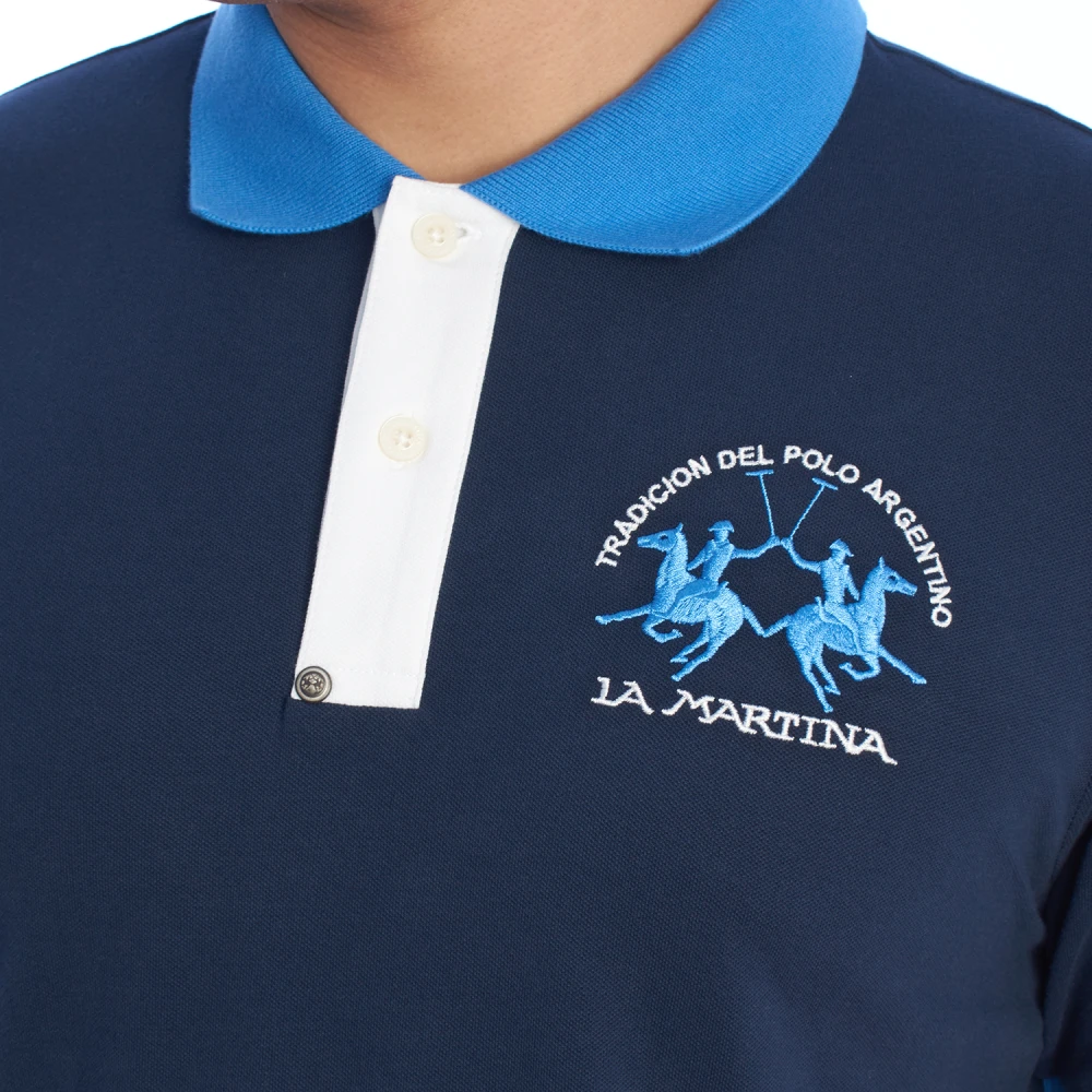LA MARTINA Polo met korte mouwen Blue Heren
