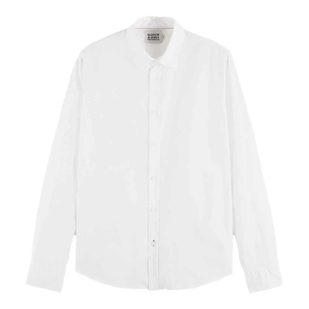 Scotch & Soda Biologisch Oxford Overhemd Wit Button Down White Heren