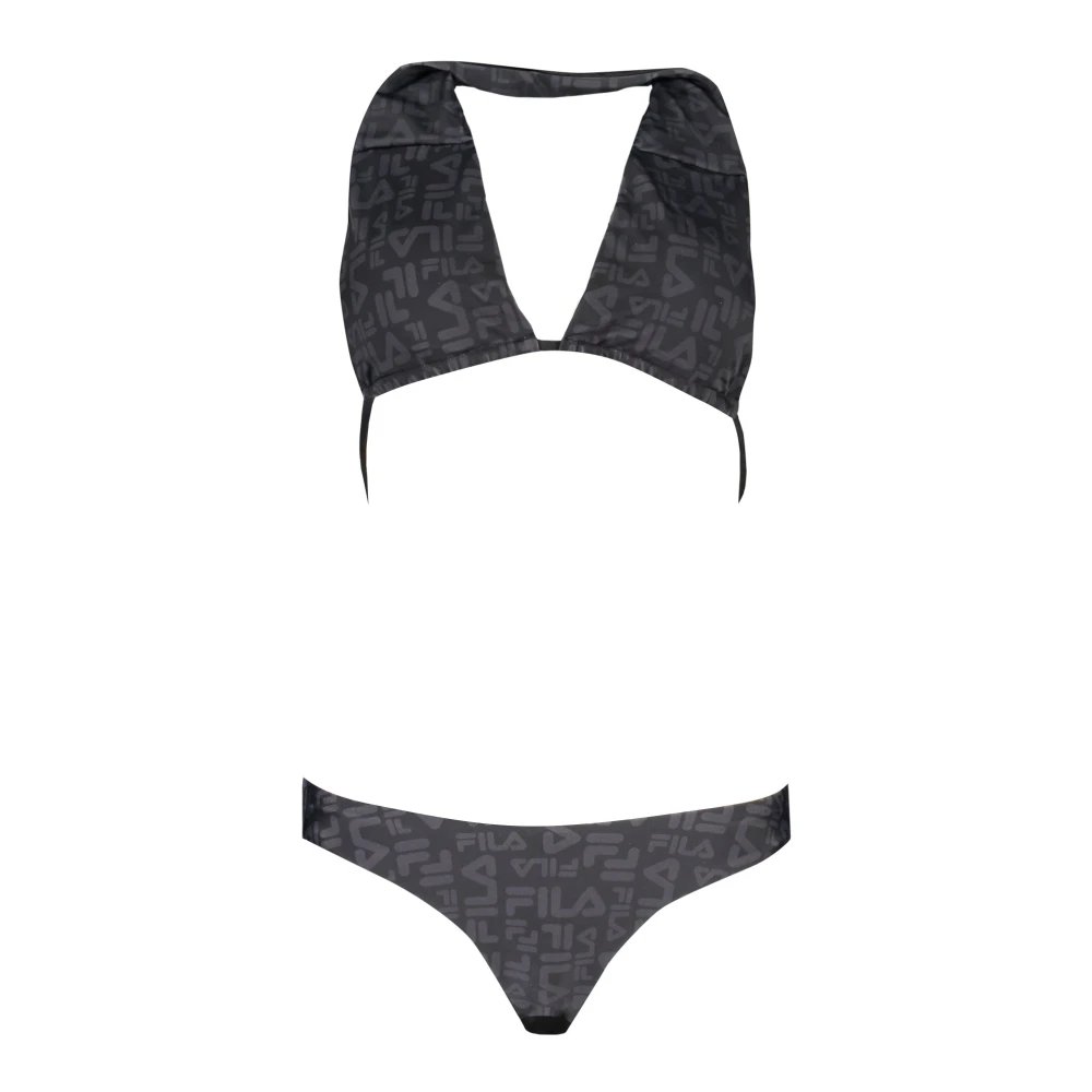 Fila Zwarte Dames Bikini Driehoek Badpak Black Dames