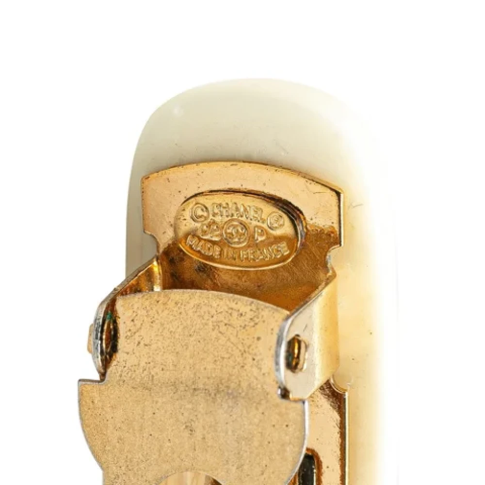 Chanel Vintage Pre-owned Canvas hair-accessories Yellow Dames