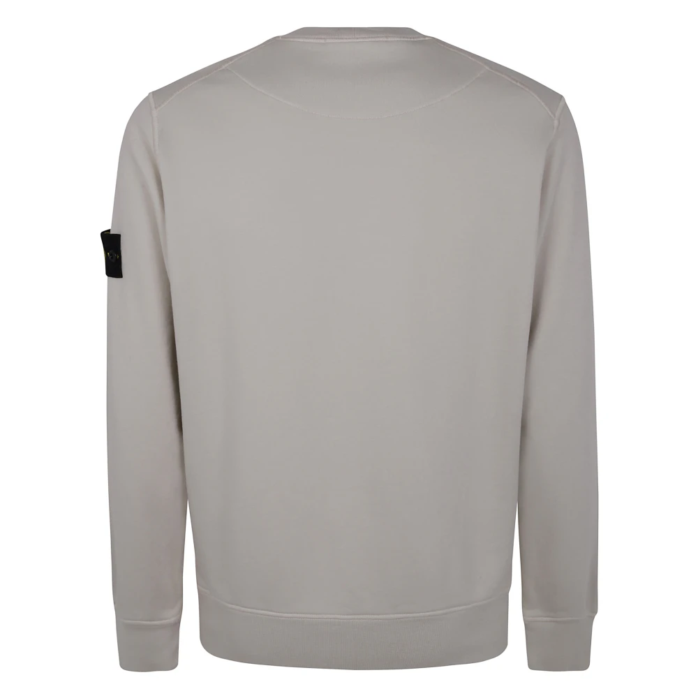 Stone Island Casual Katoenen Sweatshirt voor Mannen Beige Heren