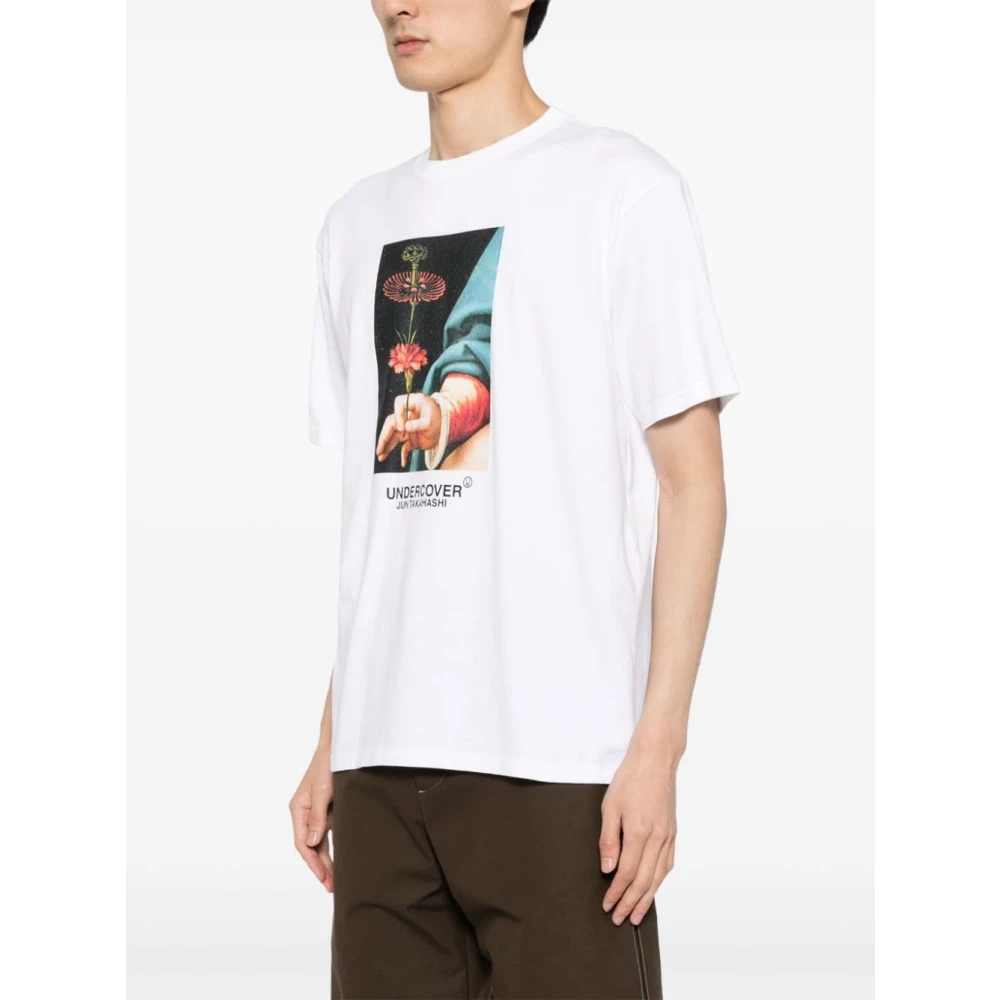 Undercover Wit Katoenen T-shirt met Multicolor Print White Heren