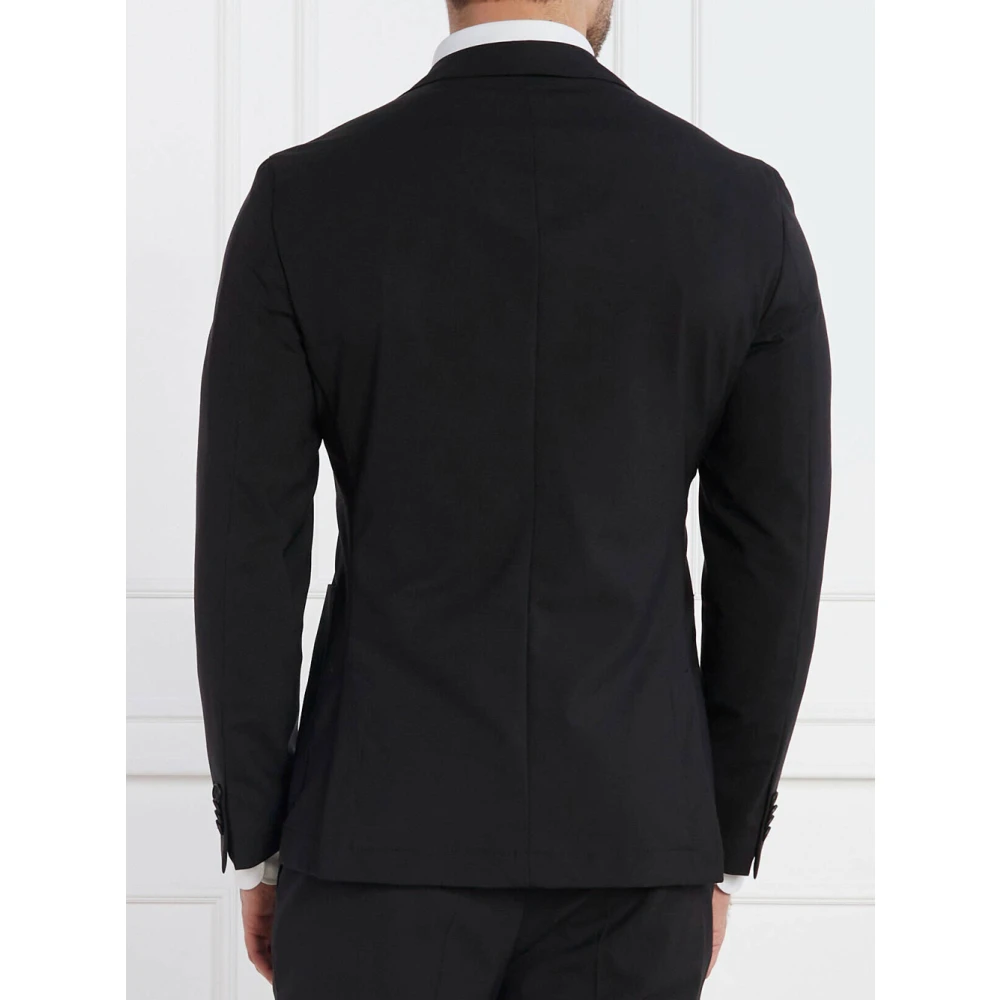 Hugo Boss Elegant Zwart Wol Blazer Black Heren