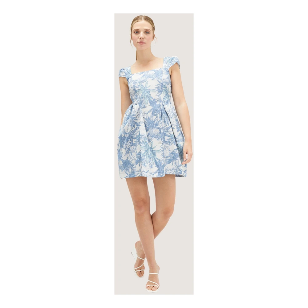 Motivi Bladpatroon Mini Jurk Multicolor Dames