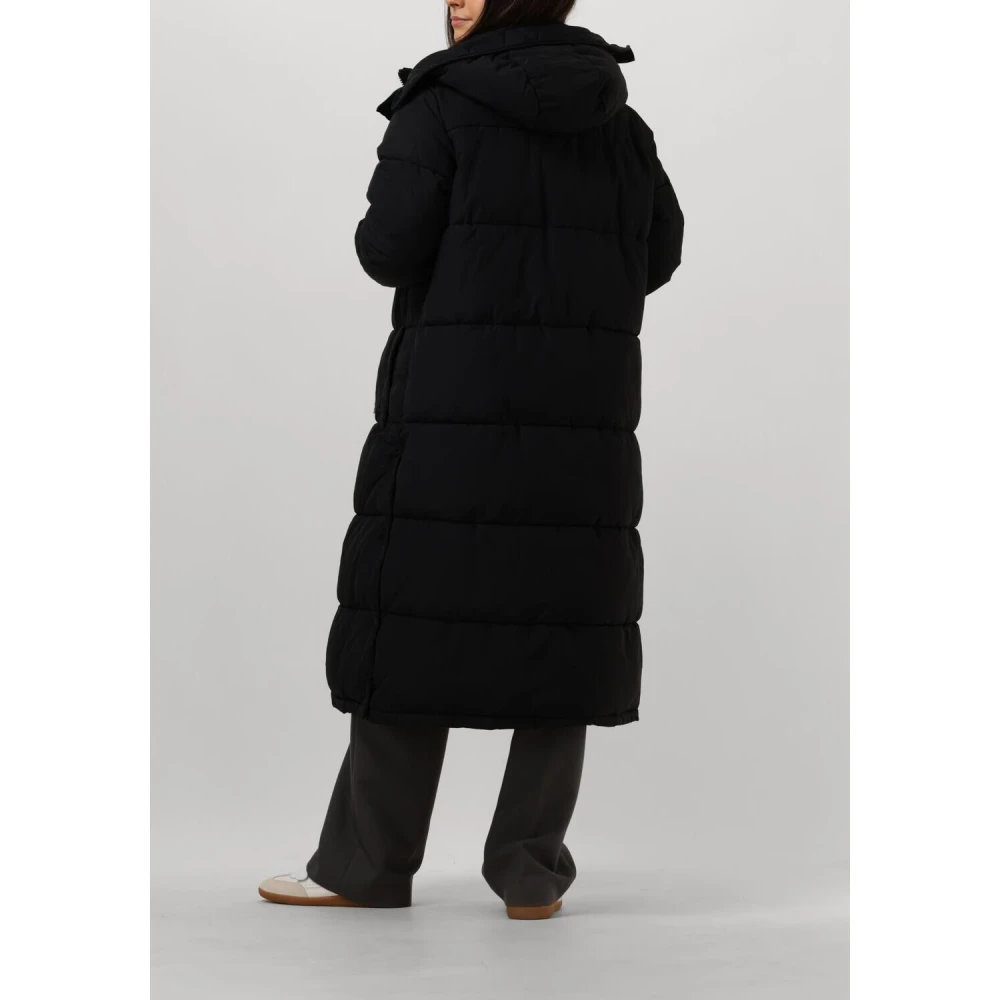Notre-v Zwarte Gewatteerde Winterjas Black Dames