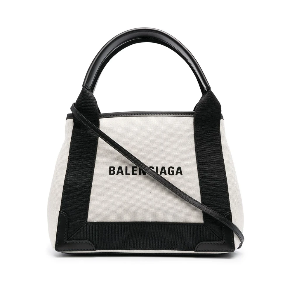 Balenciaga Stijlvolle tweedelige tote tas met logo print White Dames