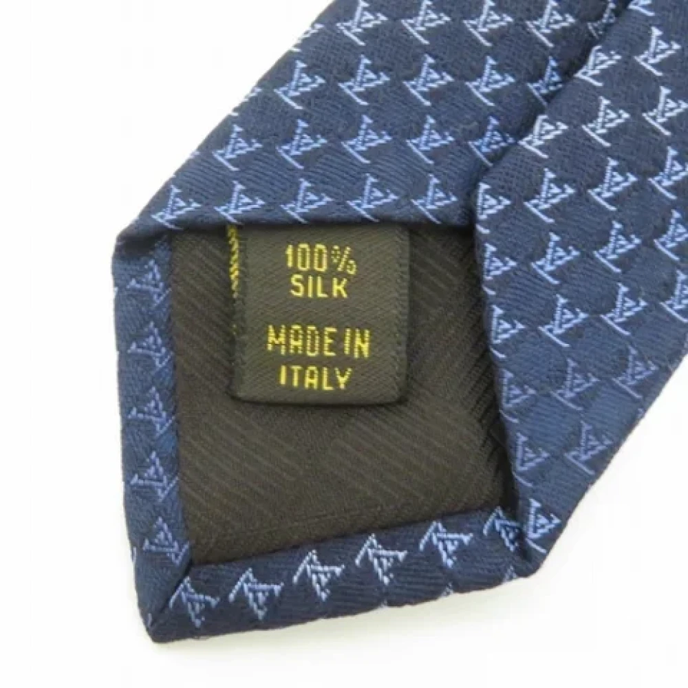 Louis Vuitton Vintage Pre-owned Silk home-office Blue Heren