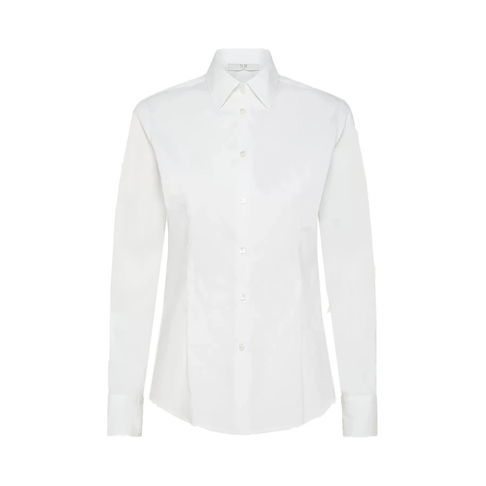 Seventy Witte Poplin Stretch Shirt 1970 White Dames