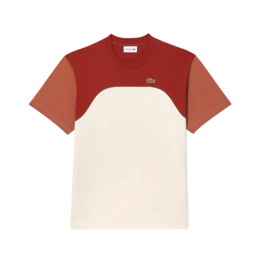Lacoste Kleur Blok Katoenen T-shirt Multicolor Heren