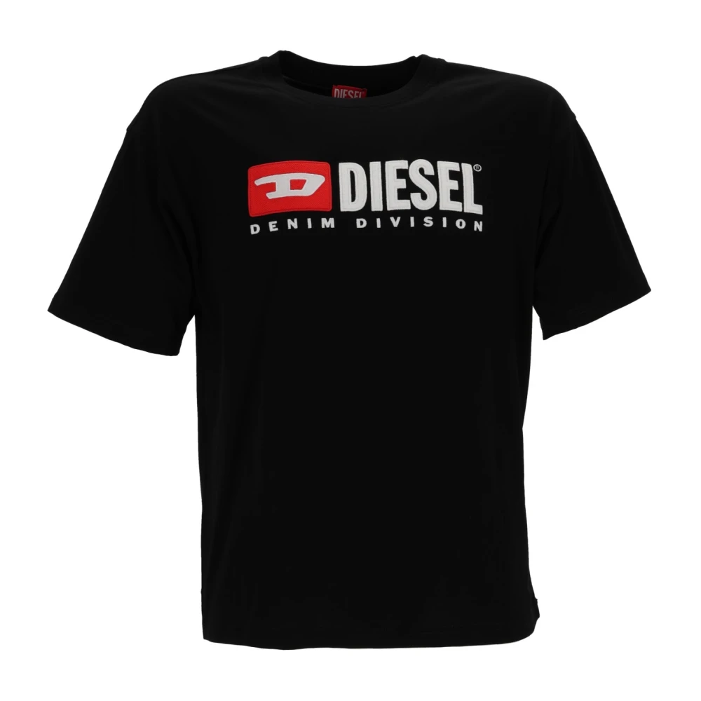 Diesel, Tops , Heren, Zwart, XL, Katoen, T-Boxt-Div T-shirt