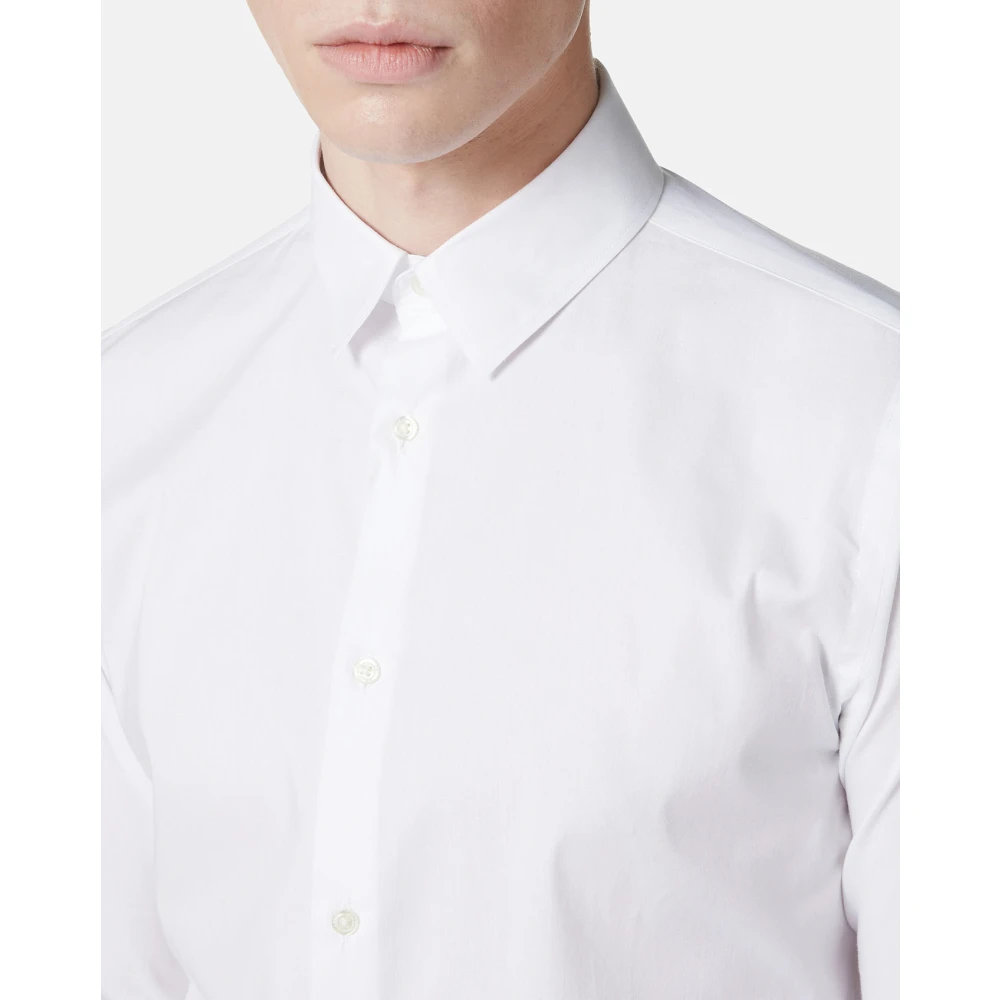 Iceberg Wit slim fit overhemd met lange mouwen en patch White Heren