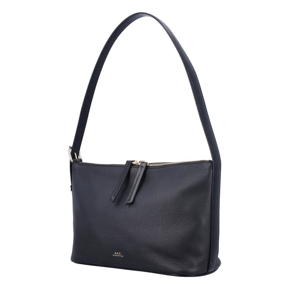 A.p.c. Gestructureerde leren Vera schoudertas Black Dames