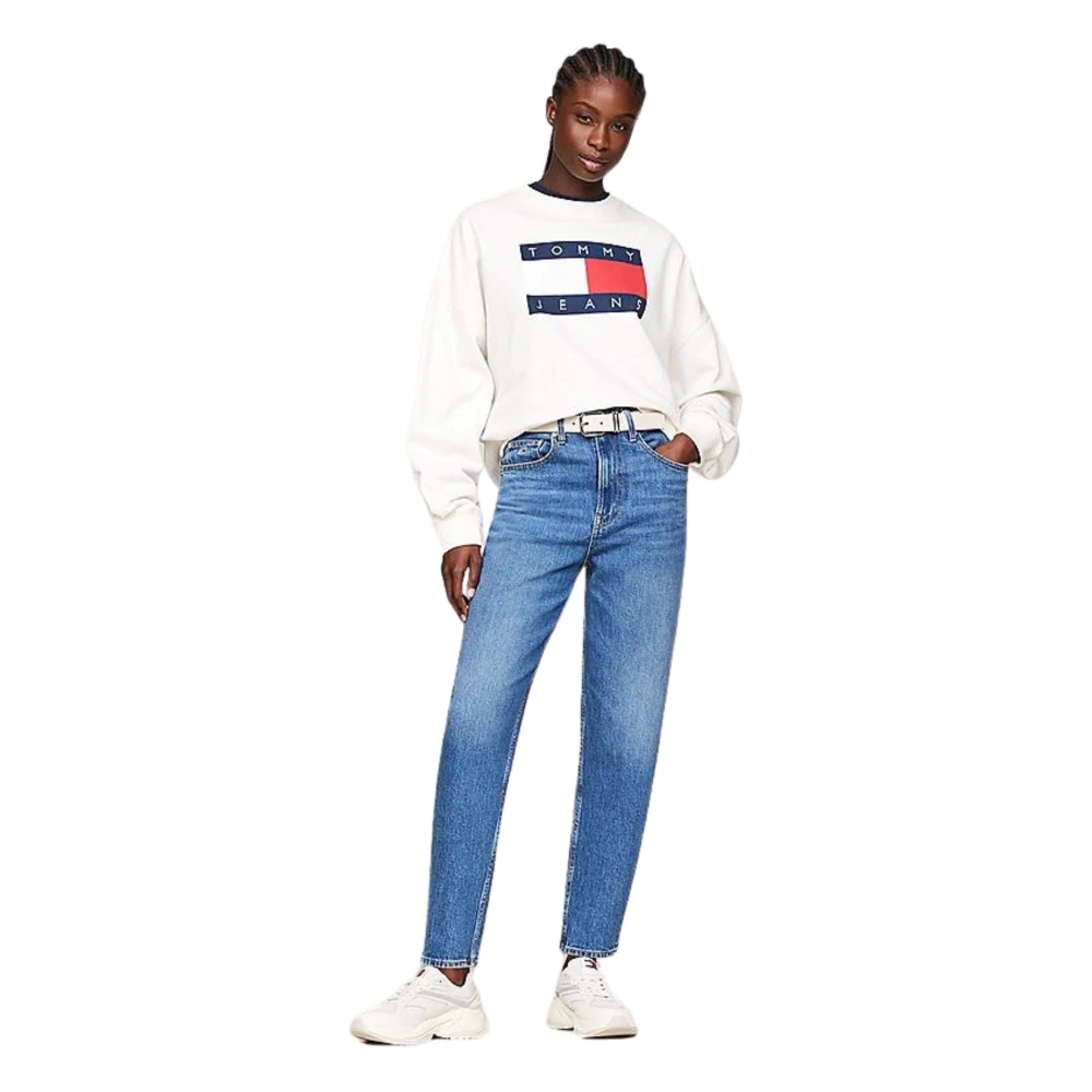 Tommy Hilfiger Hoge Taille Mom Fit Denim Jeans Blue Dames