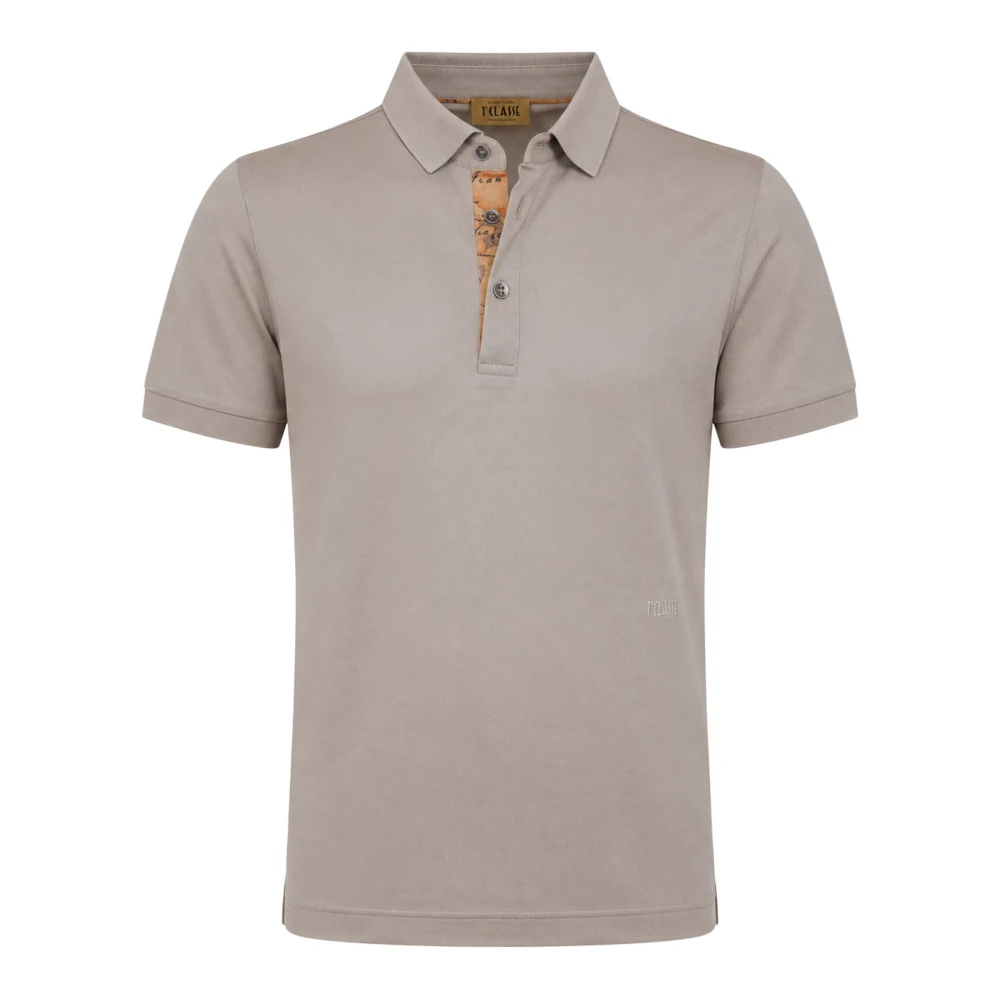 Alviero Martini 1A Classe Gray Polo Shirts, Male, Xl, Short Sleeve Polo Shirt