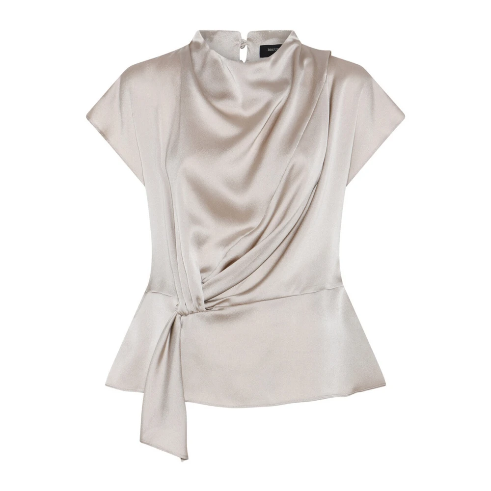 Bruuns Bazaar Gestreepte Blouse Silver Cloud Gray Dames