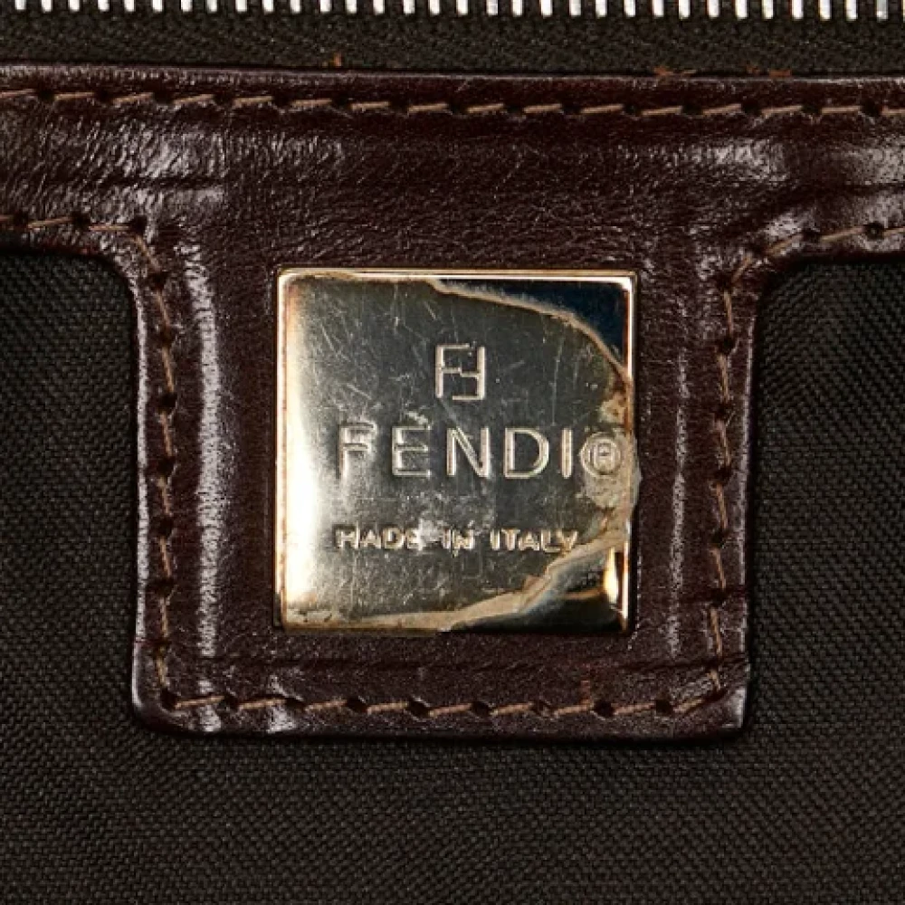 Fendi Vintage Pre-owned Leather handbags Beige Dames