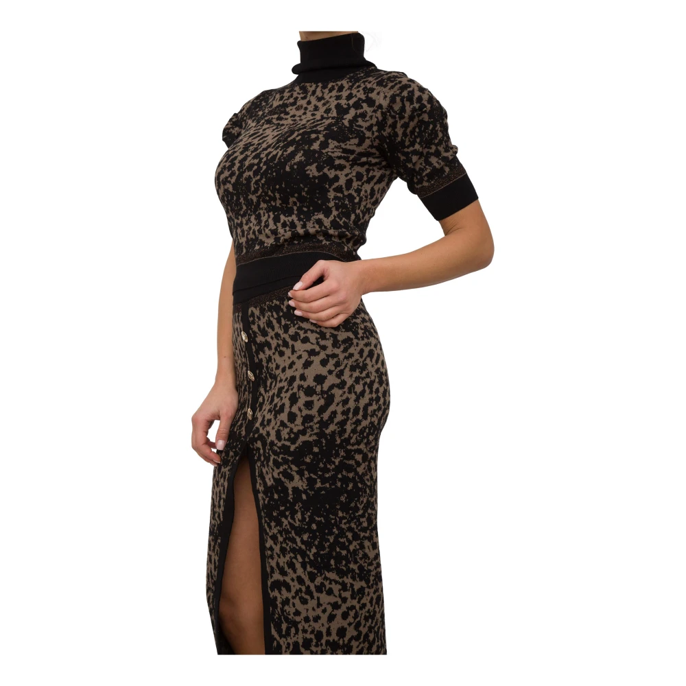 Liu Jo Animalier Sweater voor een stijlvolle look Brown Dames