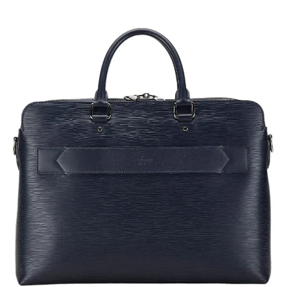 Louis Vuitton Vintage Pre-owned Leather handbags Blue Heren