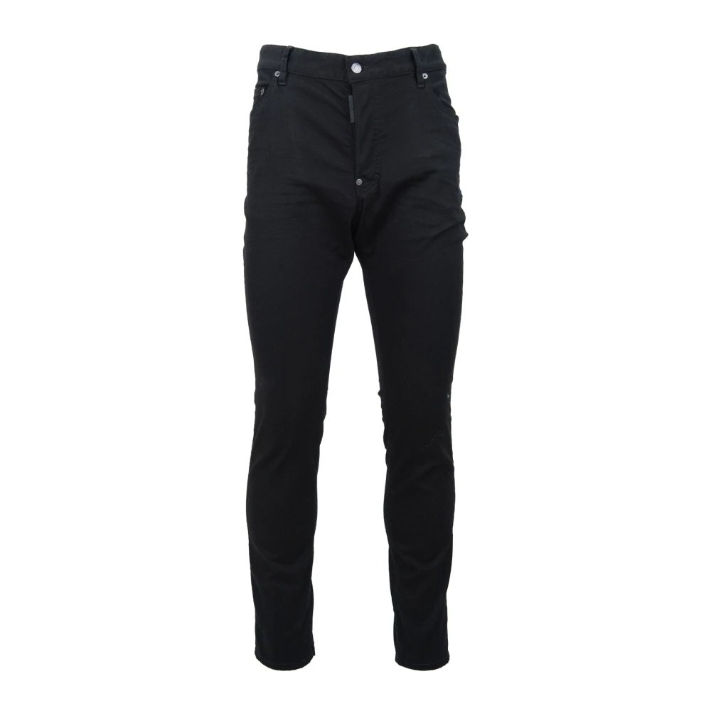 Dsquared2 Herenknoop Jeans Lente-Zomer Collectie Black Heren