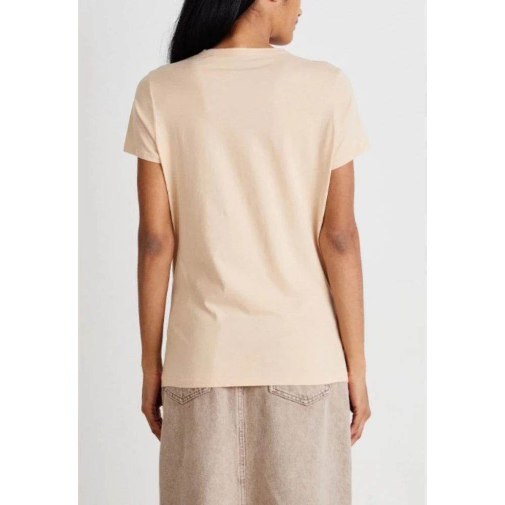 Hugo Boss Dames Logo Print T-Shirt Beige Dames