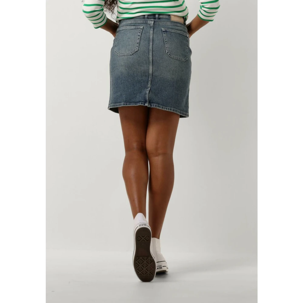 MOS MOSH Denim Rok Maki Blue Dames