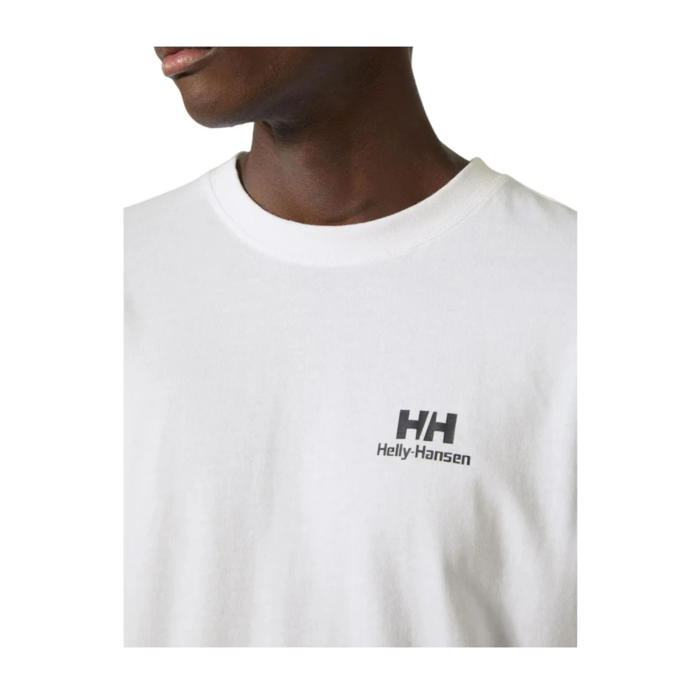 Helly Hansen Wit lang T-shirt Young Urban White Heren