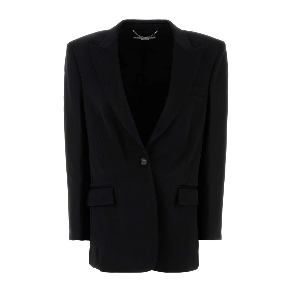 Stella Mccartney Klassieke Zwarte Wollen Blazer Black Dames