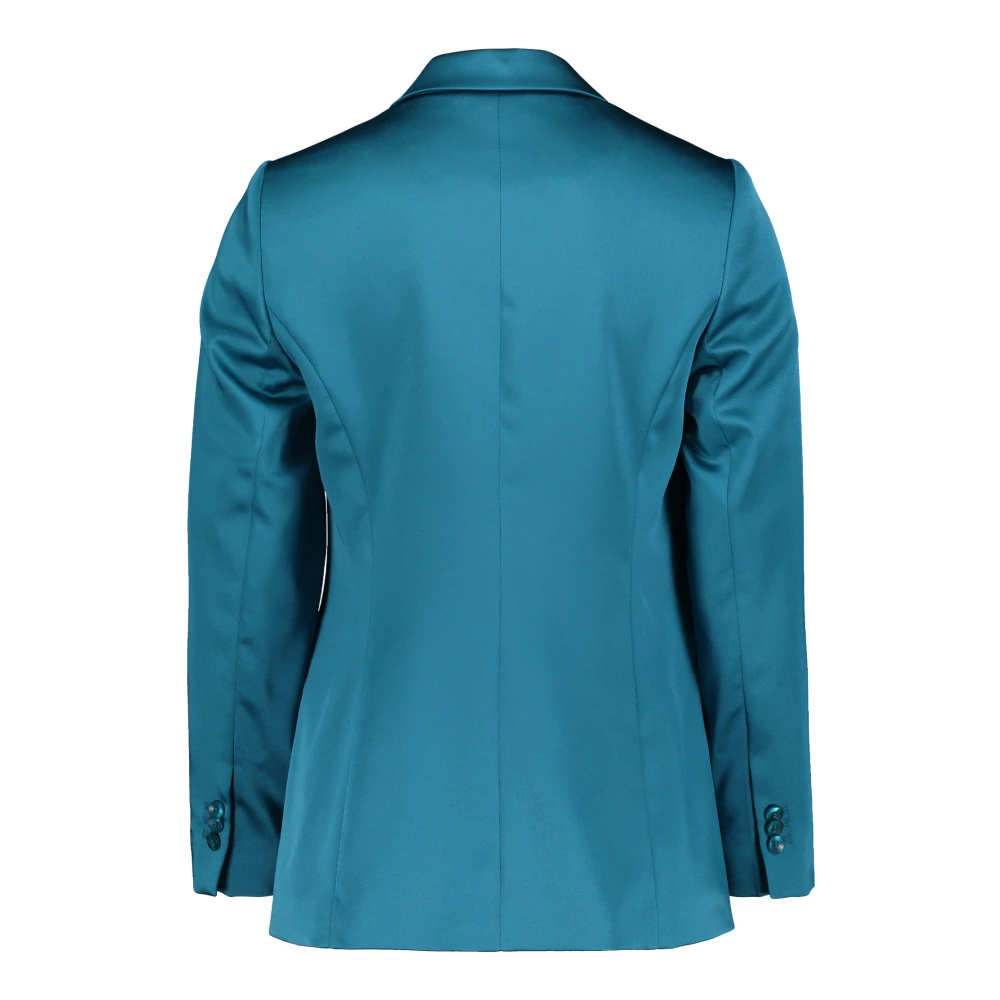 Betty & Co Elegante Business Blazer met Zakken Blue Dames