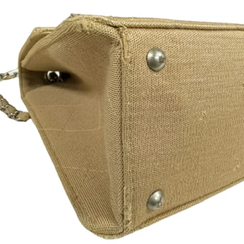 Chanel Vintage Pre-owned Cotton chanel-bags Beige Dames