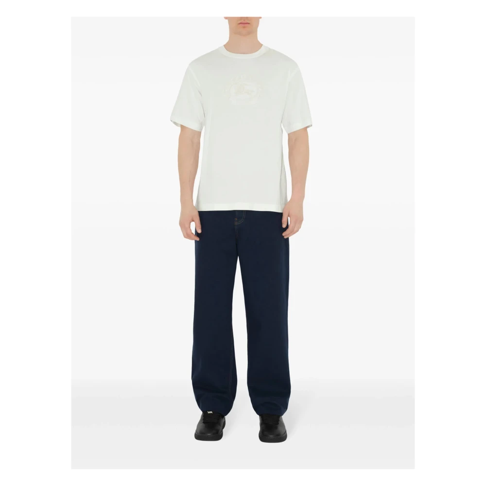 Burberry Casual Heren T-shirt in Krijt White Heren