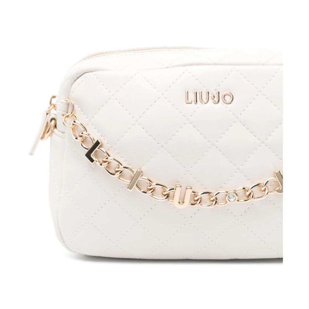 Liu Jo Beige Schoudertas met Kettingdetails Beige Dames