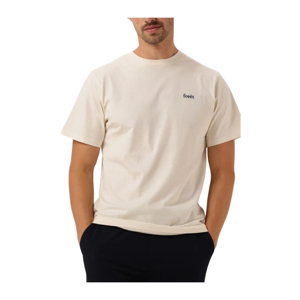 FORÉT Forét Heren Polo's & T-shirts Abode Embroidery T-shirt Ecru