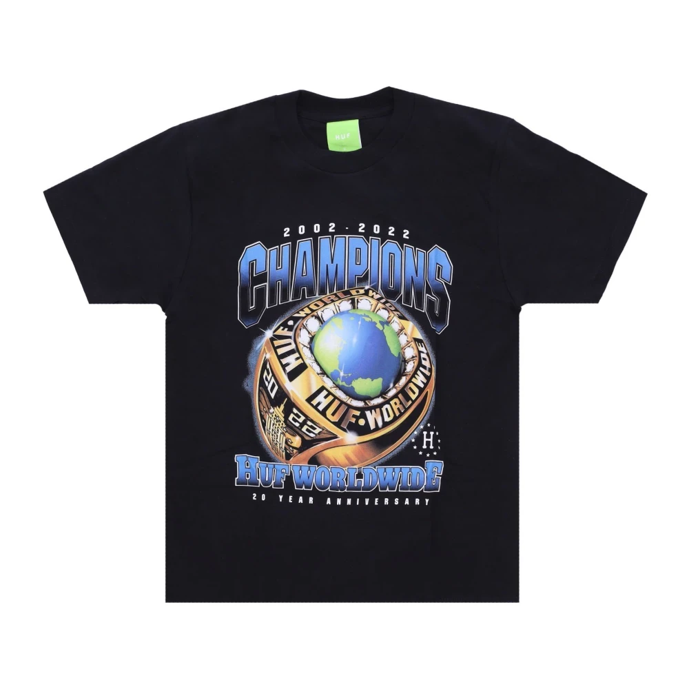 HUF Champions Tee Zwart Streetwear Black Heren