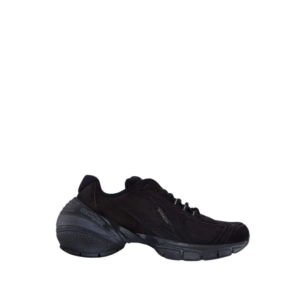 Givenchy MX Runner Suède Sneakers met Uniek Gebruikt Effect Heren Schoenen Zwart