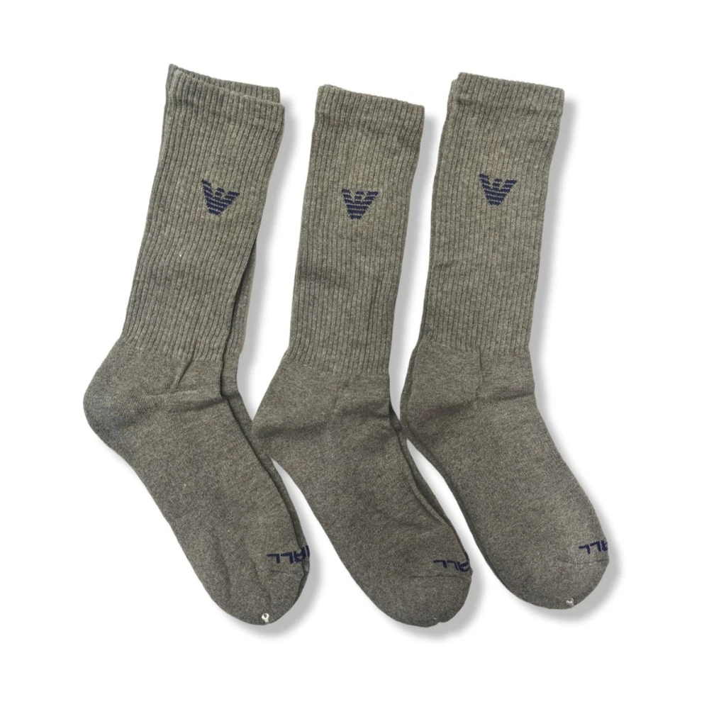 Emporio Armani 3-pack effen sokken Gray Unisex