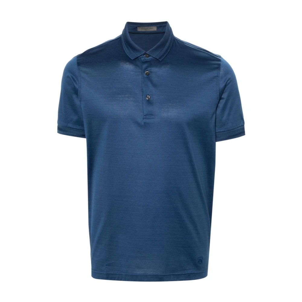 Corneliani Blauwe T-shirts en Polos Blue Heren