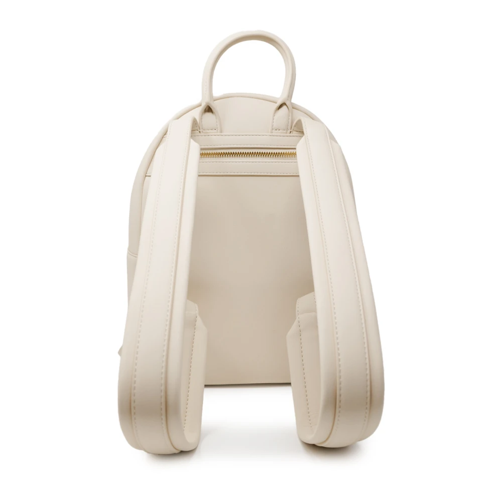 Love Moschino Beige Faux Leather Rugzak met Rits Beige Dames