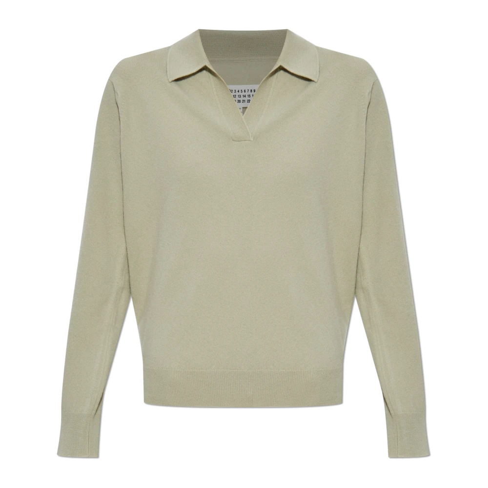 Maison Margiela Women's Green Wool Sweater