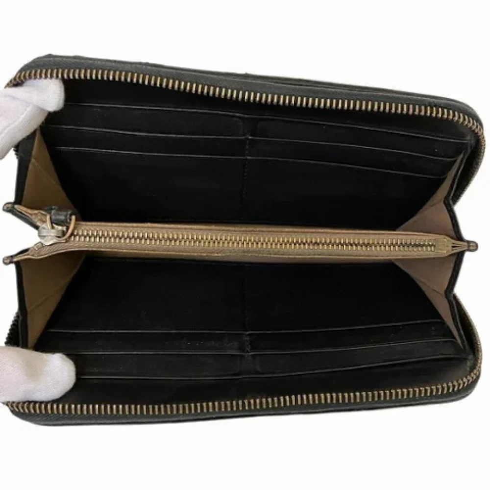 Bottega Veneta Vintage Pre-owned Leather wallets Black Dames