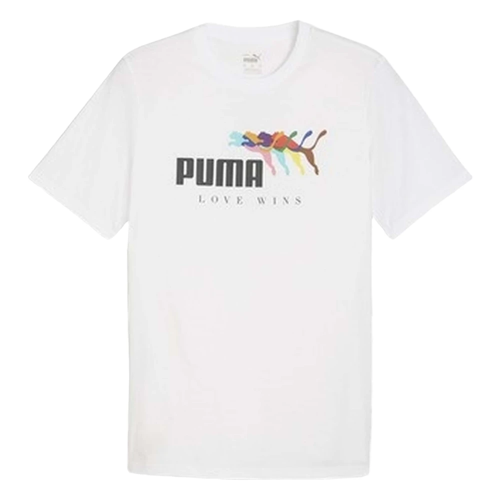 Puma Essential + Love Wins T-shirt White Heren