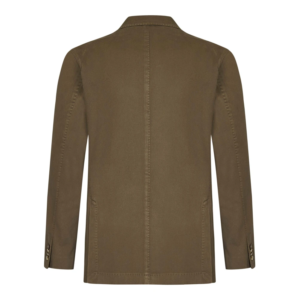 Boglioli Beige Katoenen Canvas Blazer Brown Heren
