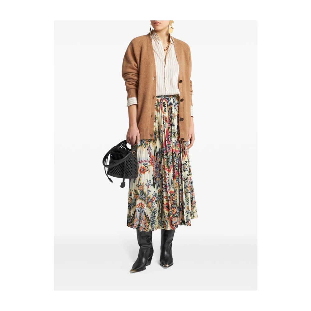 ETRO Paisley Print Geplooide Rok Multicolor Dames
