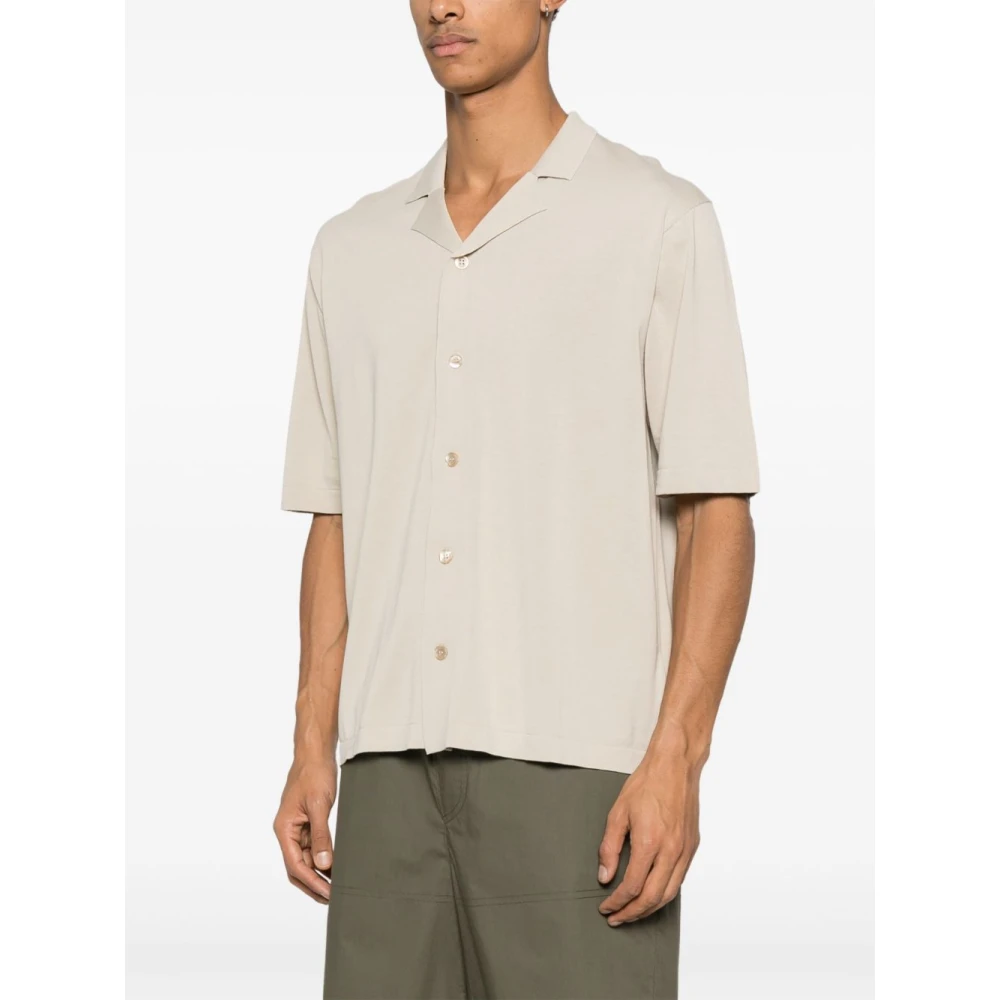 Aspesi Beige Camp Kraag Shirt Korte Mouwen Beige Heren