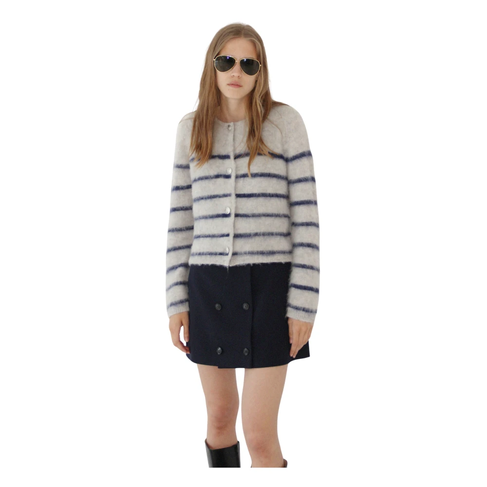 Designers Remix Geborstelde jas Gray Dames