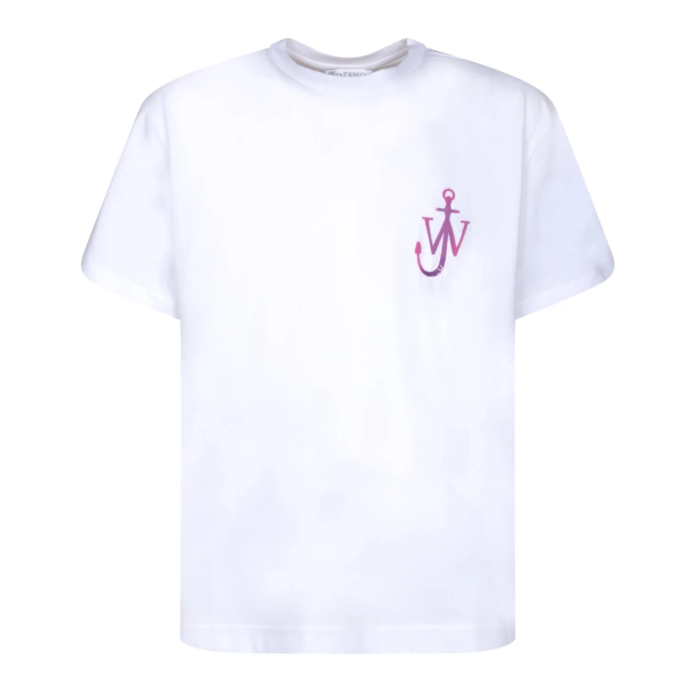 JW Anderson Logo Print Katoenen T-Shirt White Heren