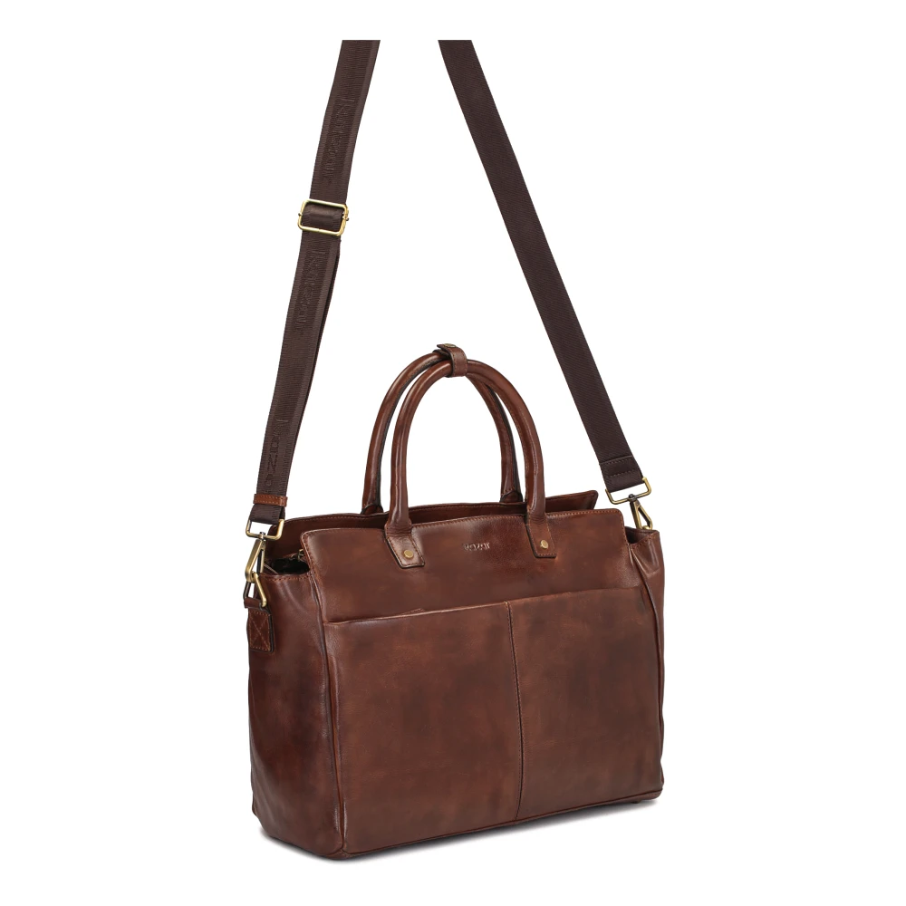 Kazar Elegante zakelijke stijl heren leren tas Brown Heren