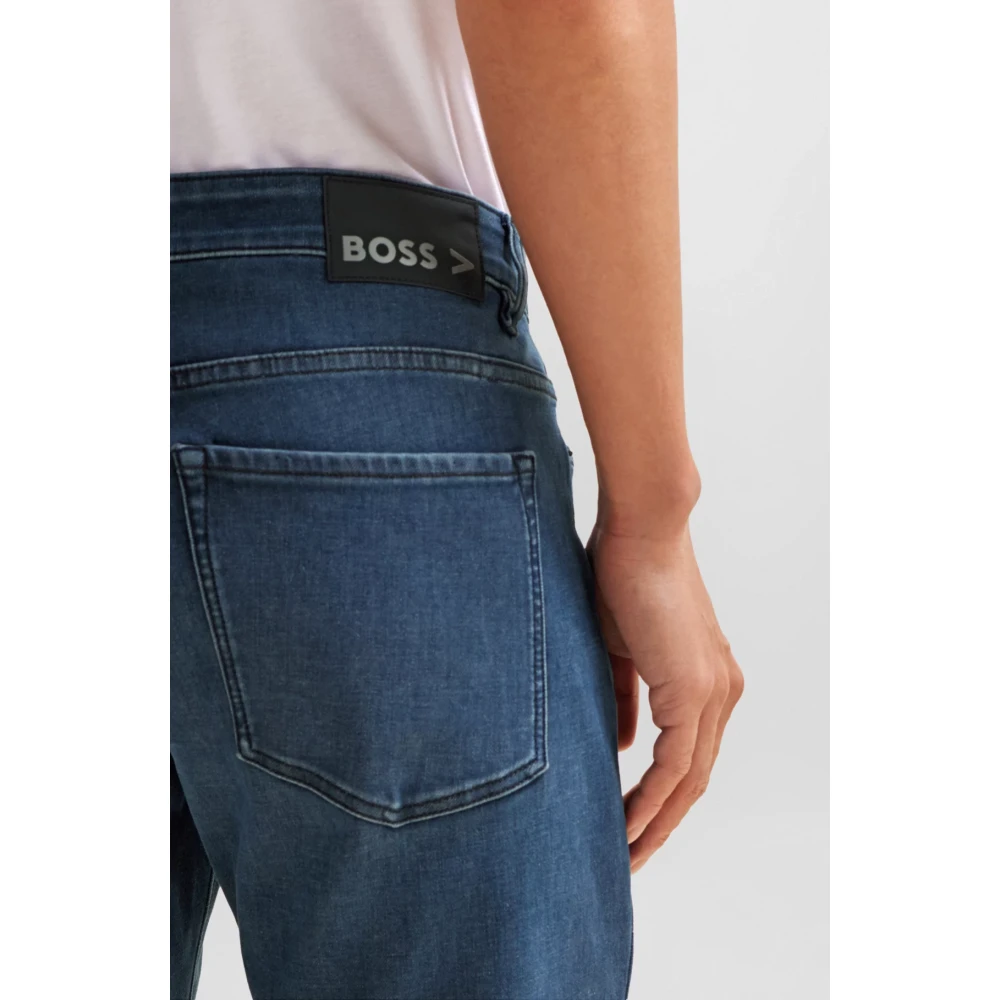 Hugo Boss Slim Fit Regular Rise Blauwe Denim Jeans Blue Heren