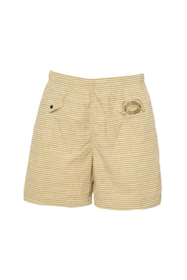 Flatt Nylonrandiga Badshorts